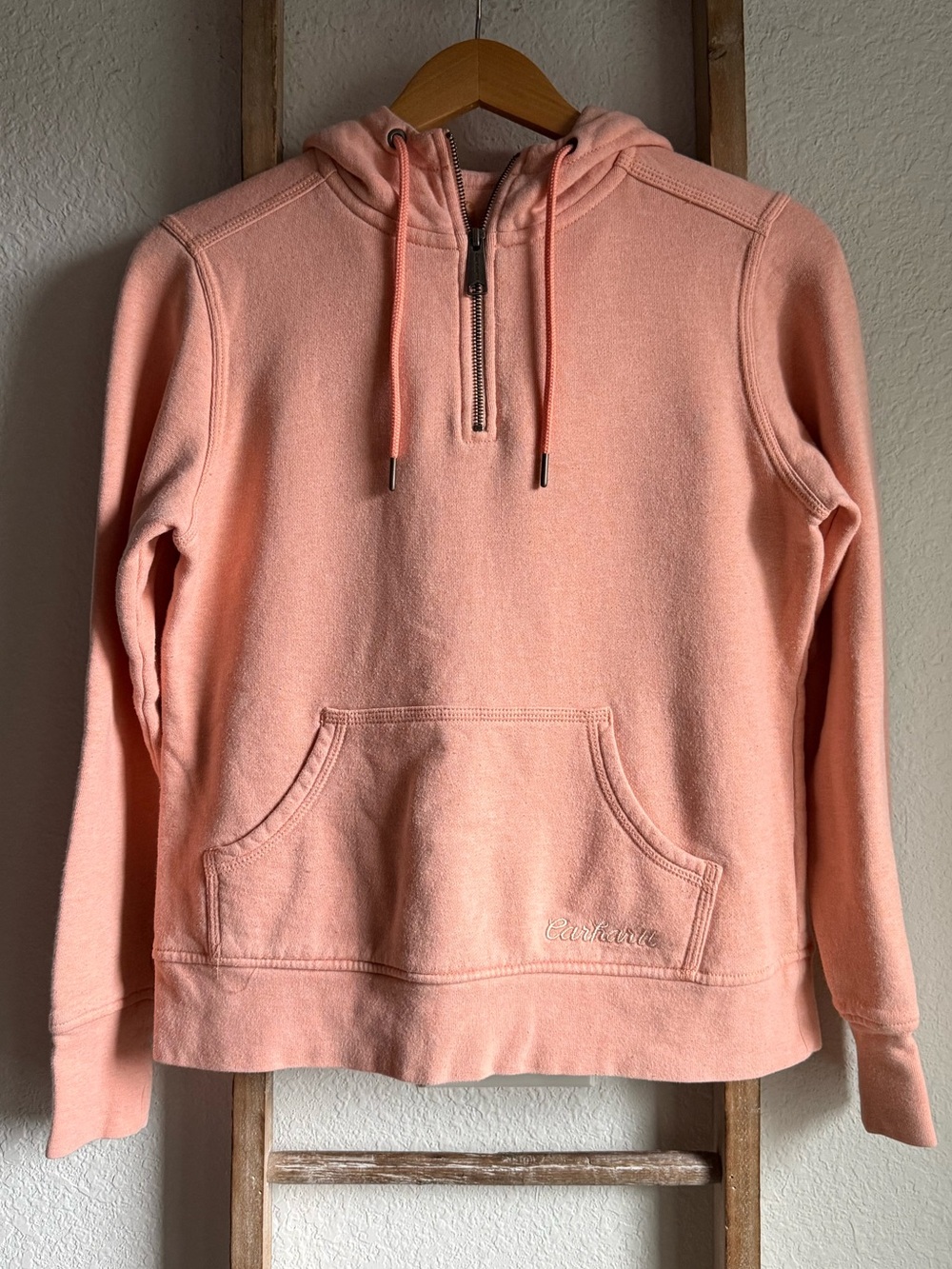 Carhartt Clarksburg Quarter-Zip Fleece
Hoodie Pullover Pink Peach Salmon sz: S